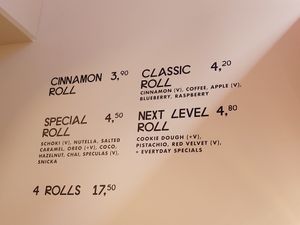 Choice of rolls, vegan options are labelled at Cinnamood in Cologne