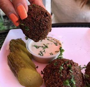 Falafel with tahini!  at Kareem's in Anaheim