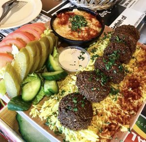 Falafel Babaganoush Rice! at Kareem's in Anaheim