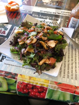 Fatoush salad. Mmmm...so good, so big.  at Kareem's in Anaheim