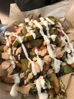 Falafel Fries  at Kareem's in Anaheim