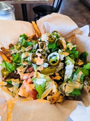 Falafel fries! at Kareem's in Anaheim