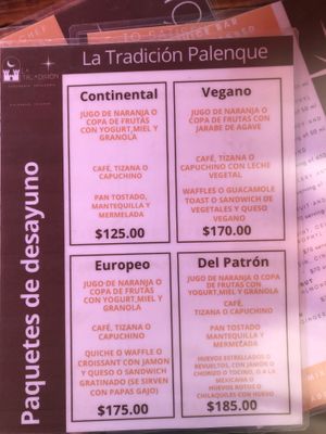   at La Tradición in Palenque