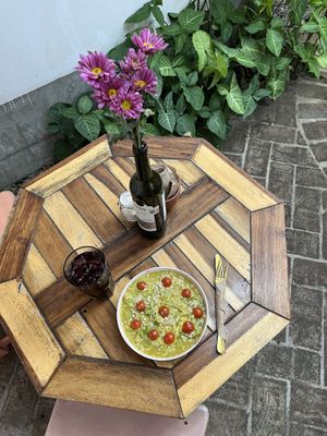 Zucchini noodles   at Hierba Santa in Tuxtla Gutierrez