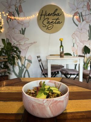 Aguachile de setas  at Hierba Santa in Tuxtla Gutierrez