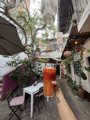 Smoothie de mango con chamoy sin azúcar   at Hierba Santa in Tuxtla Gutierrez