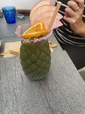 Green juice  at The Cardamom Pod in Southport