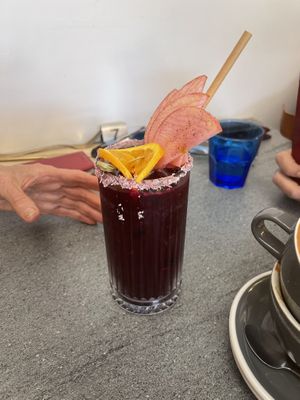 Beetroot juice  at The Cardamom Pod in Southport