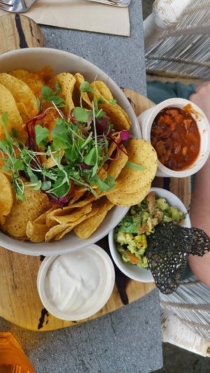 Nachos at The Cardamom Pod in Southport