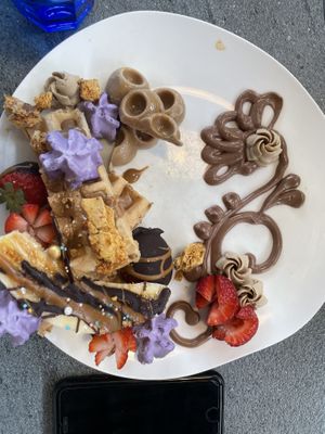 Biscoff waffles   at The Cardamom Pod in Southport