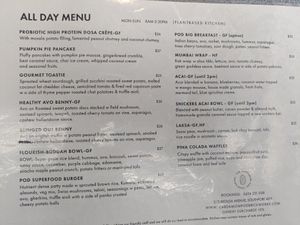 Everything on this menu is vegan! at The Cardamom Pod in Southport