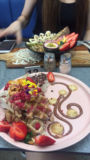 Waffles  at The Cardamom Pod in Southport