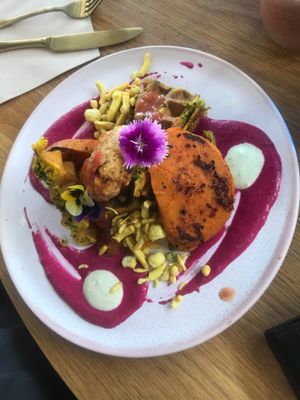 Indian waffles  at The Cardamom Pod in Southport