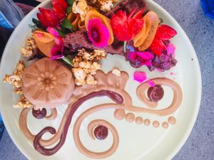 Chocolate waffles  at The Cardamom Pod in Southport