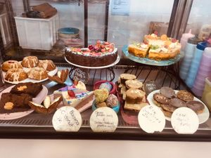 Display cabinet at The Cardamom Pod in Southport