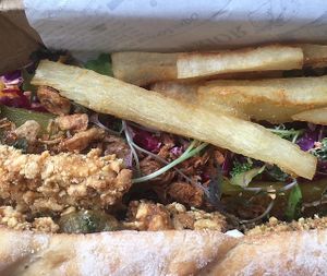 Bagette with everything   at Po' Boy Republic in Bellingen