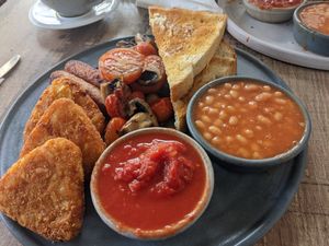 Vegan full English at North Albert Cafe in Fleetwood