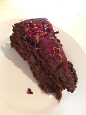 I can't remember what kind of cake this was... cardamon  But it was delicious! I also think it might have been gluten free  at Chapel Arts Cafe in Bath