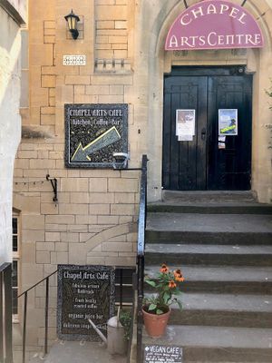 Storefront at Chapel Arts Cafe in Bath