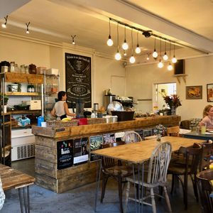 Interior at Chapel Arts Cafe in Bath