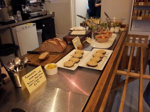 savouries at Chapel Arts Cafe in Bath