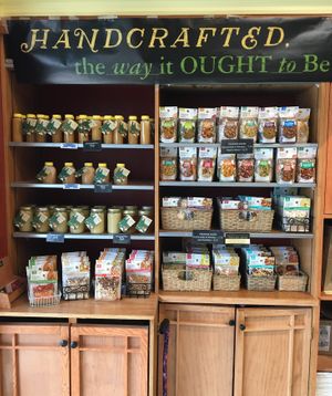 Dry soup mixes. Some are vegan but not labeled as such. at Great Harvest Bread Co in Burnsville