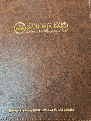 Book menu at Karunia Baru in Bogor