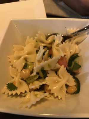 Cold pasta salad for restaurant week  at Spice Kraft Indian Bistro in Arlington