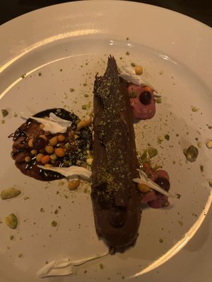 Chocolate mousse for restaurant week  at Spice Kraft Indian Bistro in Arlington