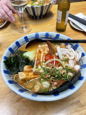 Spicy miso tofu ramen  at Umaimon in Amsterdam