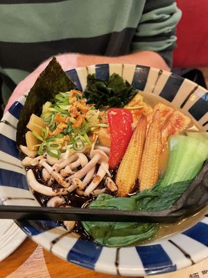 Black garlic tofu ramen   at Umaimon in Amsterdam