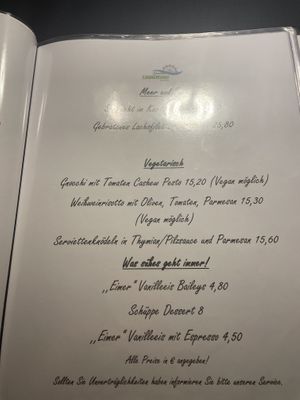 Menu vega(n)   at Gasthaus Lennemühle in Schmallenberg