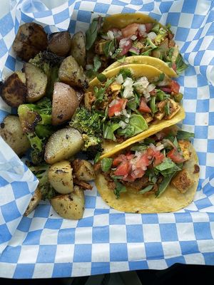 Tofu Tacos with Grilled Vegetables at Taco Da Town in Roseburg