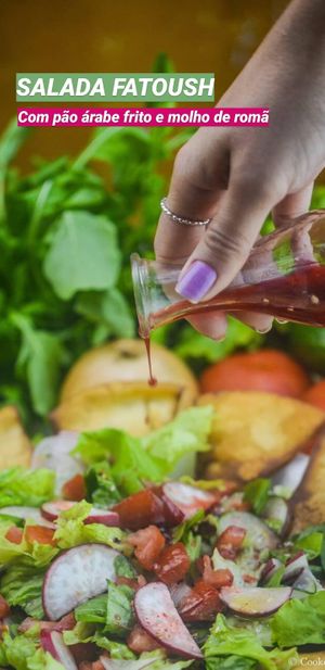Salada Fatoush at Pimenta Síria Búzios in Rio De Janeiro