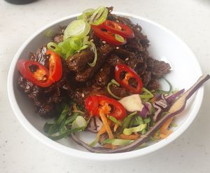 Chargrilled ‘steak’ teriyaki at Yo! Sushi - Trafford in Manchester