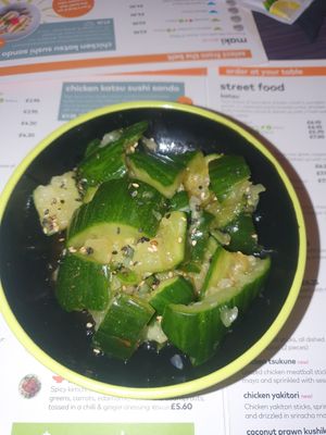 Smashed Cucumbers at Yo! Sushi - Trafford in Manchester
