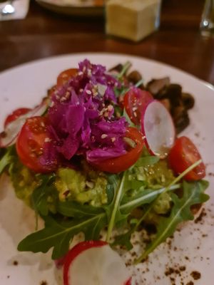 Avo toast at Krimper Cafe in Melbourne