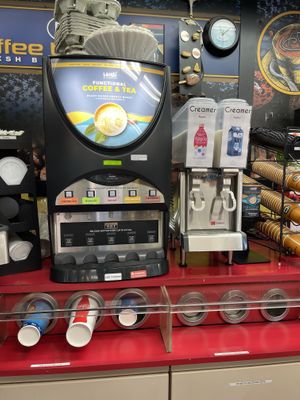 Coffee & creamers  at Hangry Planet in San Bruno