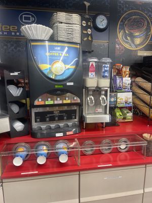 Coffee station  at Hangry Planet in San Bruno