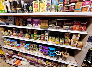 Canned food at Hangry Planet in San Bruno