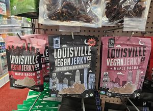 Louisville vegan jerky at Hangry Planet in San Bruno