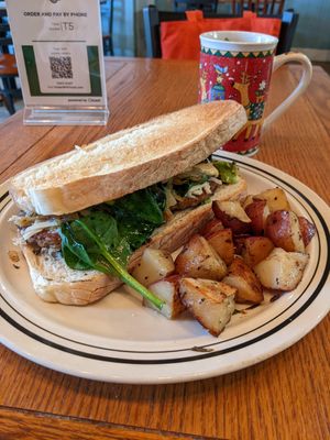 Vegan ultimate breakfast sandwich at The National Cafe in Milwaukee