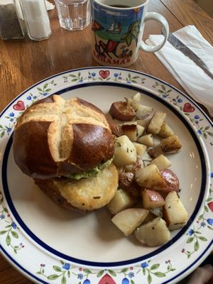 Vegan Brekkie Sandwichh  at The National Cafe in Milwaukee