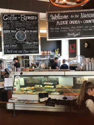 Order at the counter then choose a table to sit and they bring the food out : ) at The National Cafe in Milwaukee