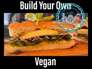 Vegan Sub style sandwich   at Flying Turtle Cafe in Rarotonga