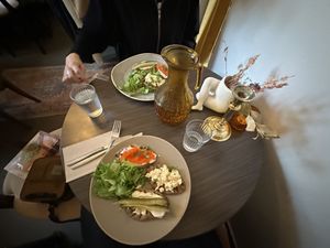 The eggless butter was incredible as was the Caviar and pickles & syrup   at Kahvila Rakastan in Helsinki