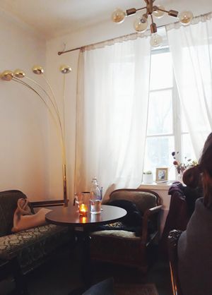 Cozy interiors at Kahvila Rakastan in Helsinki