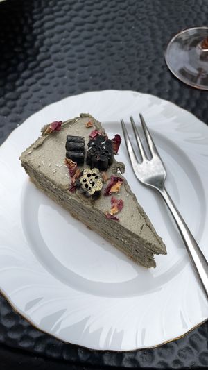 Panda licourice cake  at Kahvila Rakastan in Helsinki