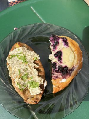 karelian pastry with egg   at Kahvila Rakastan in Helsinki