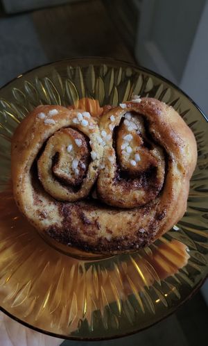 Cinnamon  bun #Veganuary at Kahvila Rakastan in Helsinki